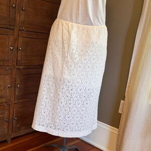 Elegant Cream Lace Skirt